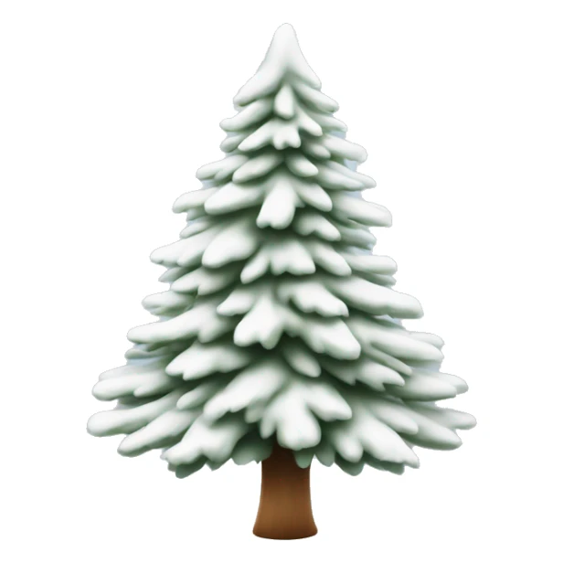  actual white fir christmas tree isolated.  sticker