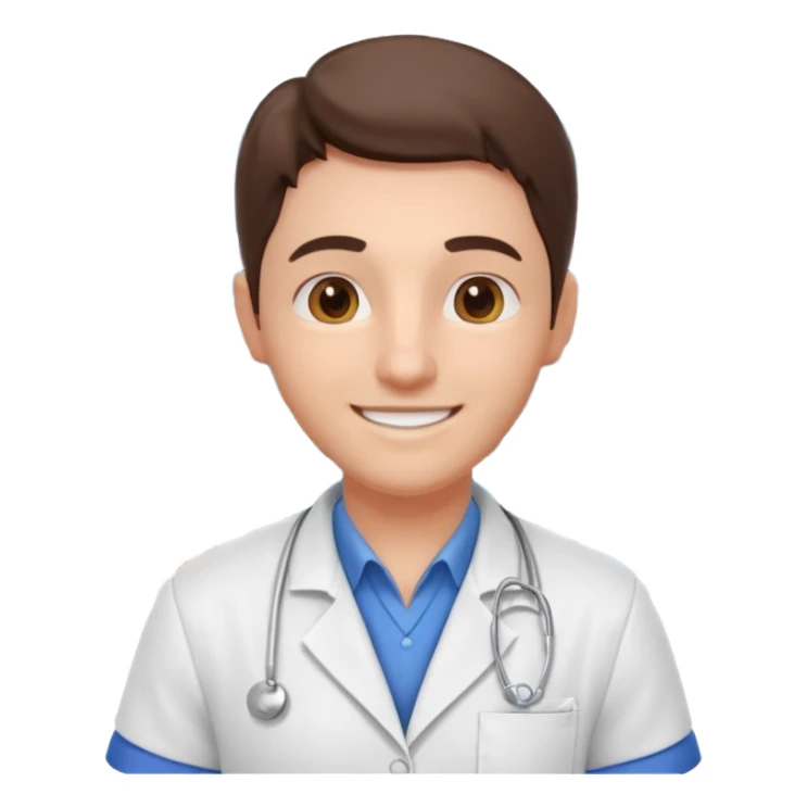 pharmacist portrait, head and shoulders only, wearing a pharmacy apron, casual outfit, friendly smile, retail pharmacy vibe, 3D cartoon, mobile game icon style, clean background, no text, no watermark sticker