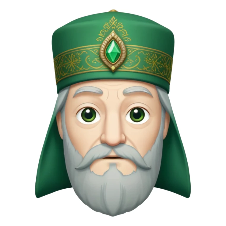 albus dumbledore from harry potter with green turkish fez hat and decorative motifs, no gem sticker