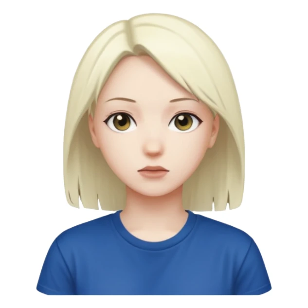 anime girl with emin write t shirt sticker