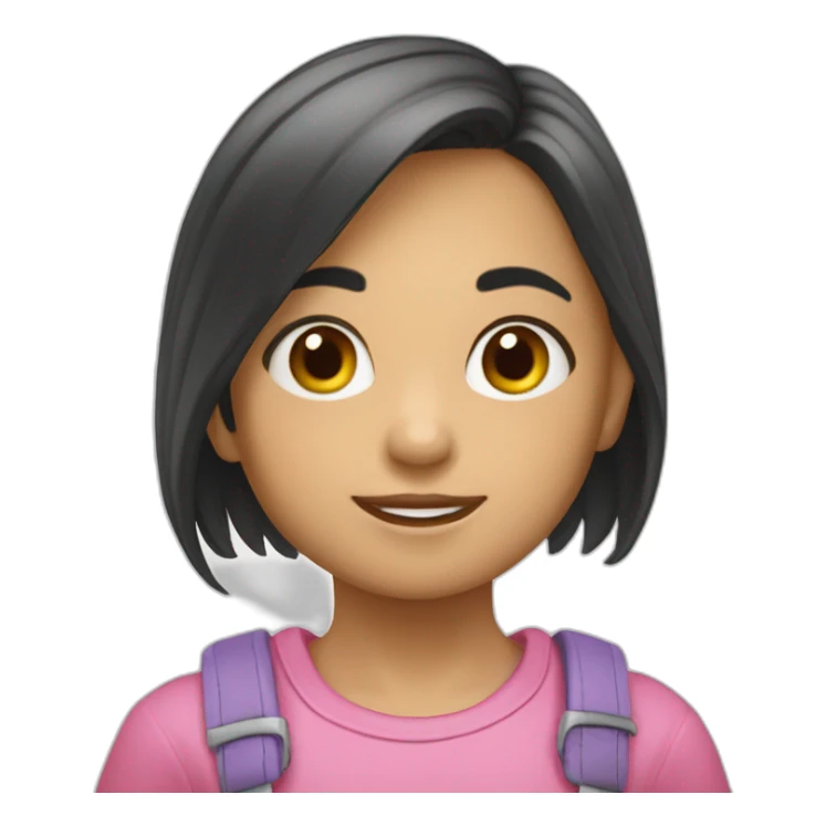 Niña en mono patín sticker