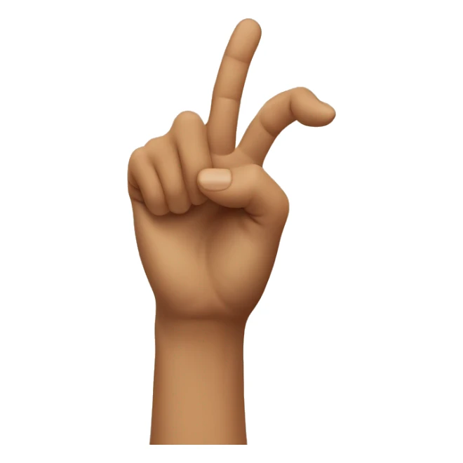 Hand gesture in the form of the letter L sticker
