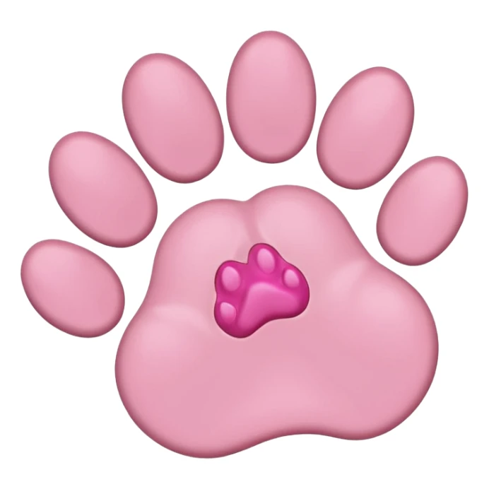 simple cat paw, cute feline foot with pink paw pads sticker