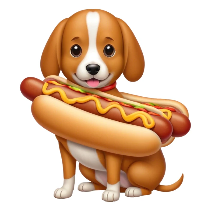 Dog in a hotdog costume  sticker
