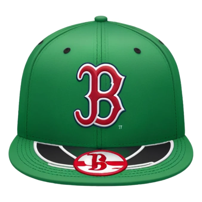 Red Sox’s Hat green color hat with White color B logo sticker