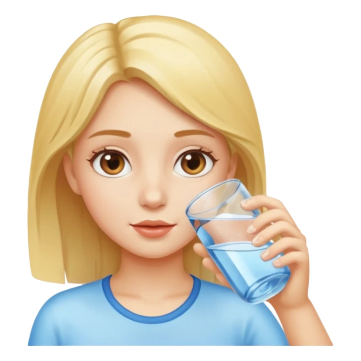 Beautiful girl drink water sticker