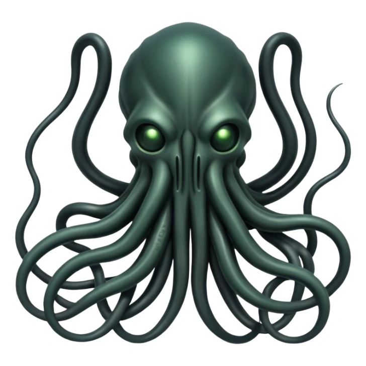 tangled black cables creating a dark biomechanical Cthulhu, Giger style sticker