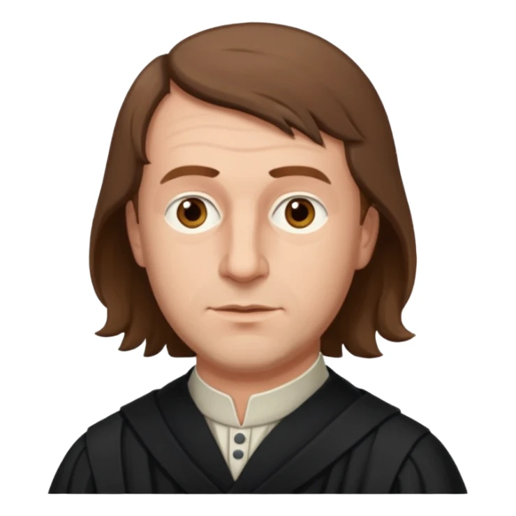 Johann Gottlieb Fichte philosopher three-quarter view brown hair sticker