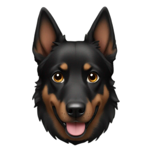 Black Shepard dog sticker