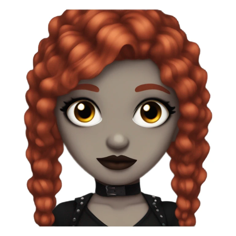 Red hair goth girl sticker