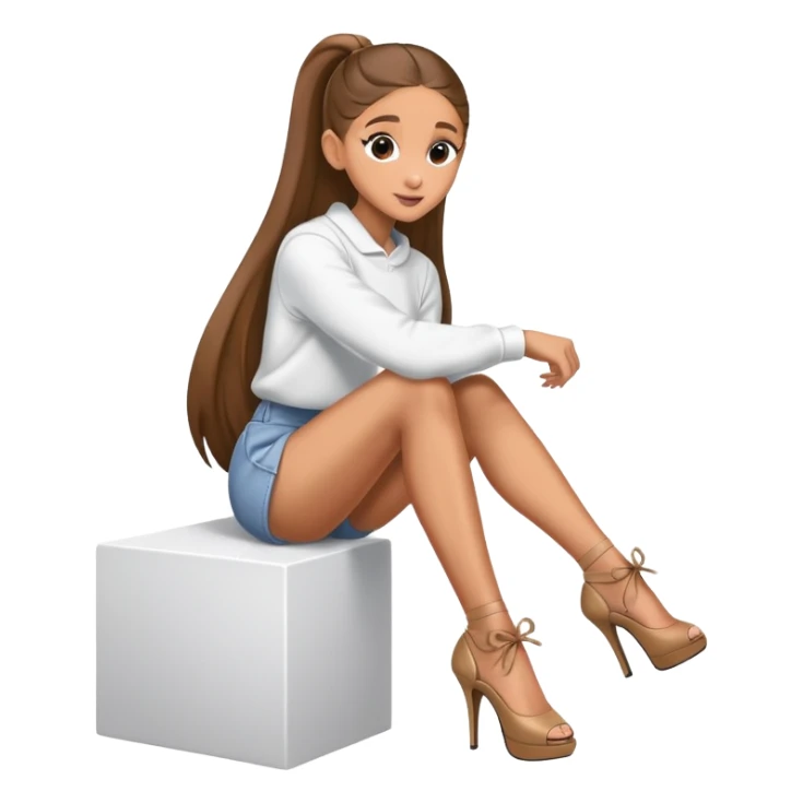 Ariana grande taking her shoes off  sticker