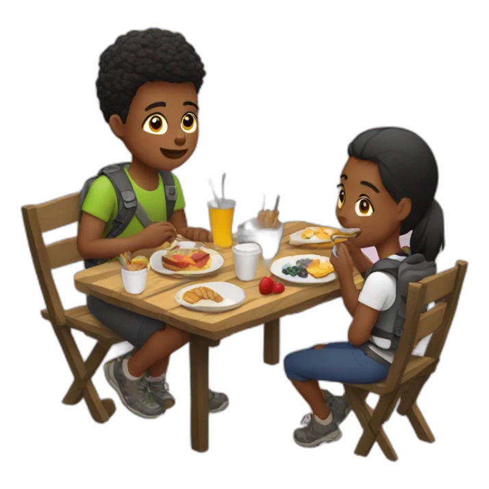 Hiking and eating brunch at the same time sticker