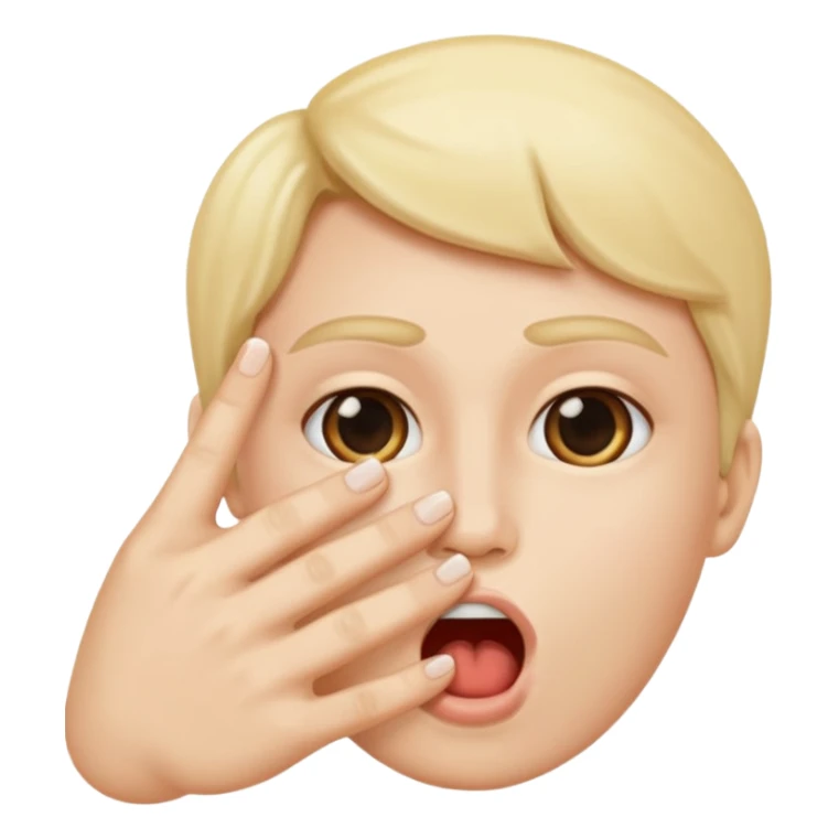 Fingers in a v infront if mouth  sticker