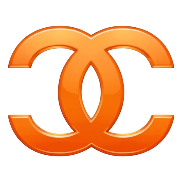 orange Chanel logo sticker