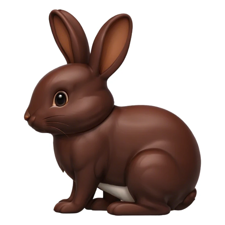 bunny made out of chocolate sticker
