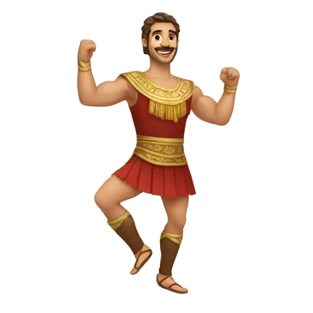 strong greek male traditional folk dancer happy sticker