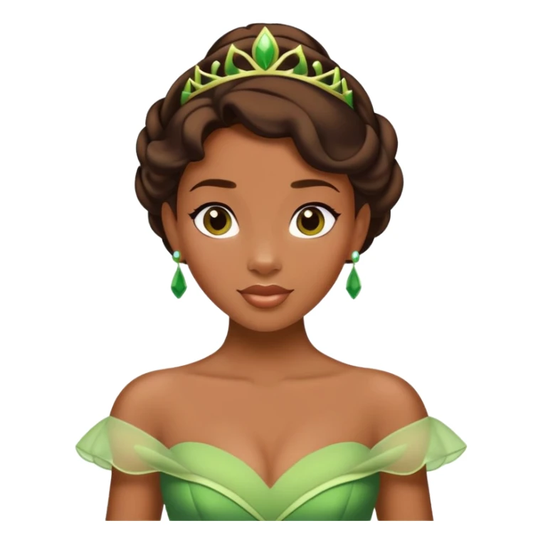 Princesse Tiana de Disney avec sa robe verte sticker