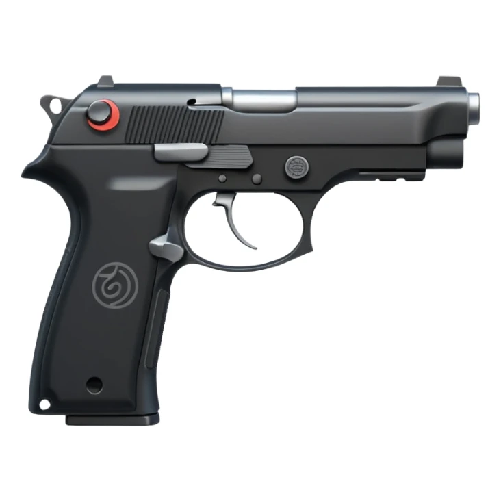 beretta pistol side view, Discord emoji style, minimalist design, no text sticker