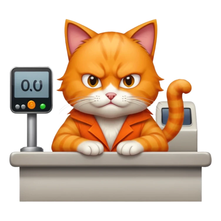 Angry kitty waiting hour at the bmv sticker