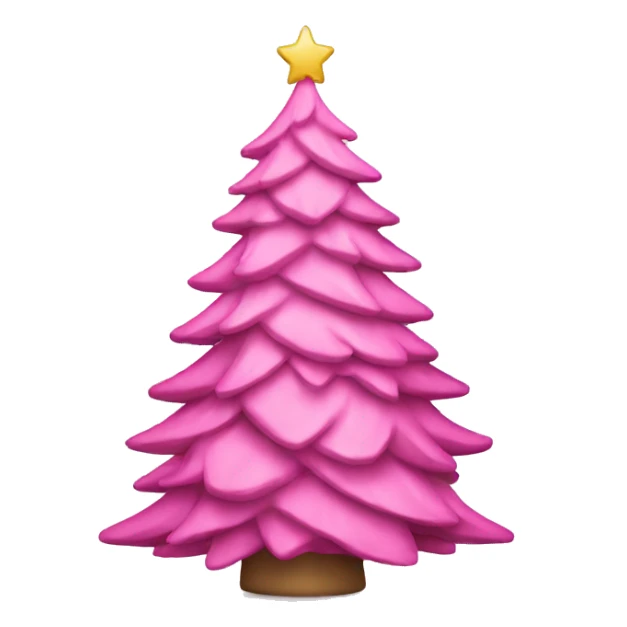 pink Christmas tree sticker