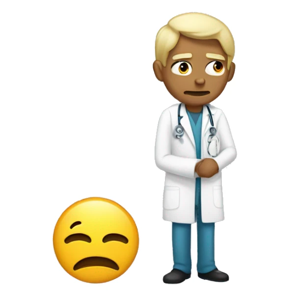 Enrico at the doctor beeing bored as hell sticker