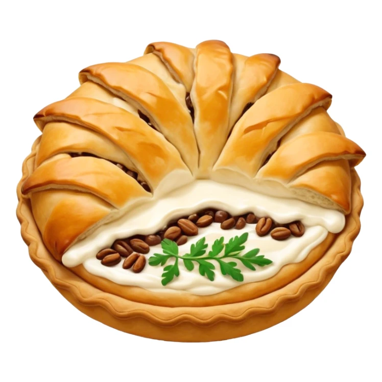 Karelian pasty with cream on top r sticker