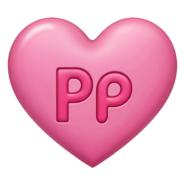 emoji herz mit buchstabe P drin sticker