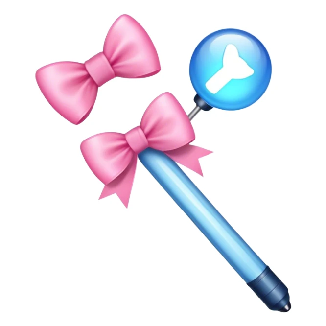 newjeans lighstick with pink bow sticker