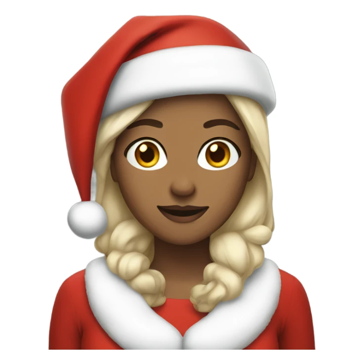 White woman as santa claus sticker