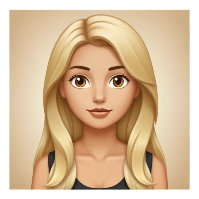 Hot white girl with long brown and blonde hair  sticker