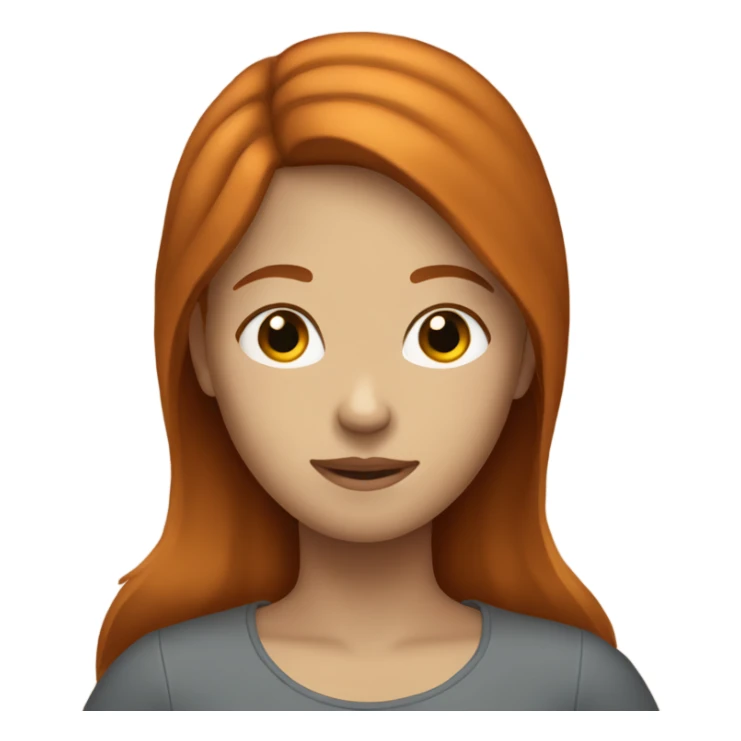 a girl that has ginger to brown hair sticker