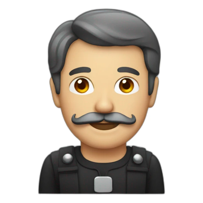man with red moustaches sticker