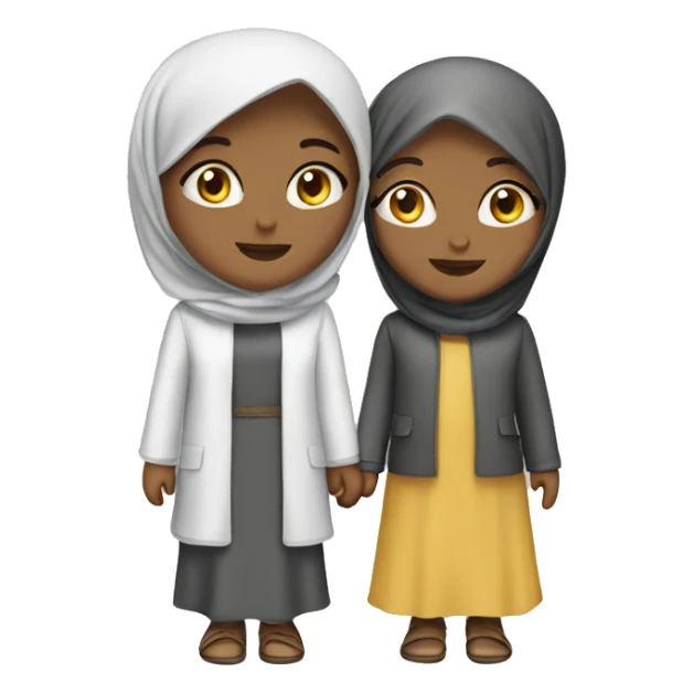 Two girls are Muslim friends sticker