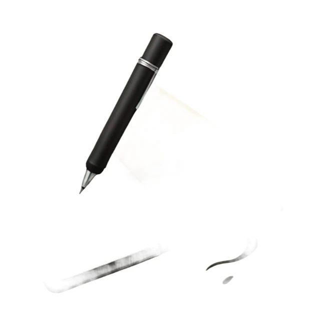 Black pen who writes in a beige journal aesthetic  sticker