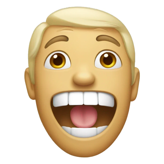 Laughing with hand covering mouth sticker