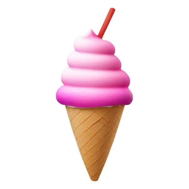 Pink ombre frozen yogurt  sticker