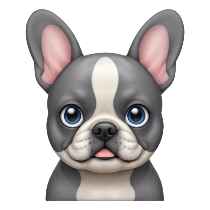 French bulldog cute grey blue with blue eyes sticker