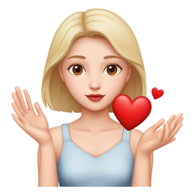 Heart being thrown at woman sticker