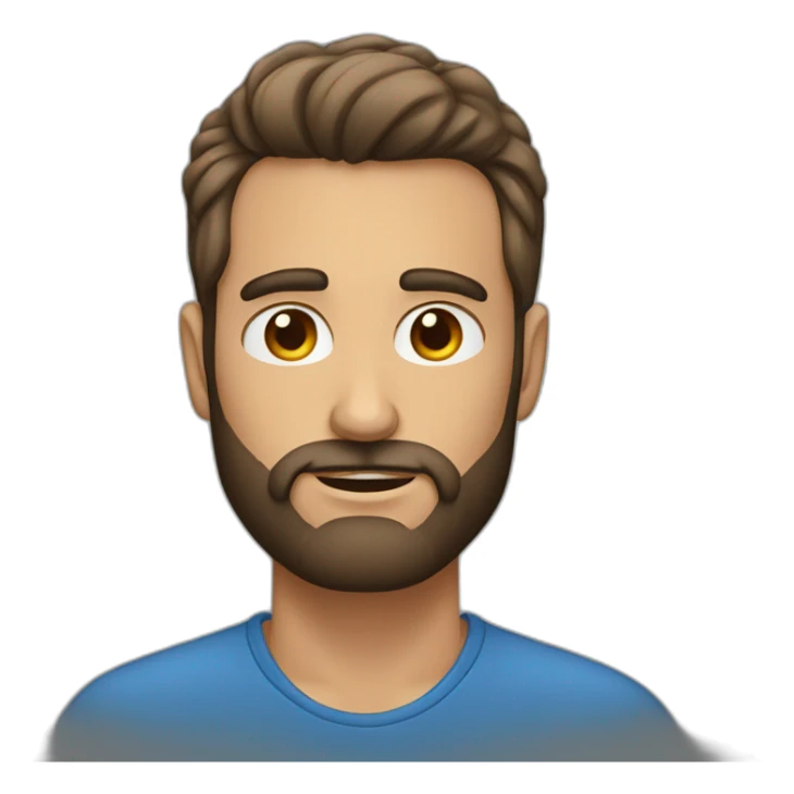 Hombre de 30 años con pelo y media barba sticker