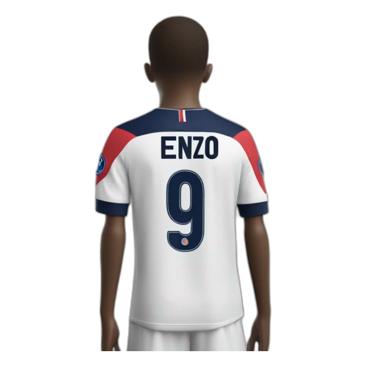 psg-jersey-print-name-enzo-number-9-kid-back sticker