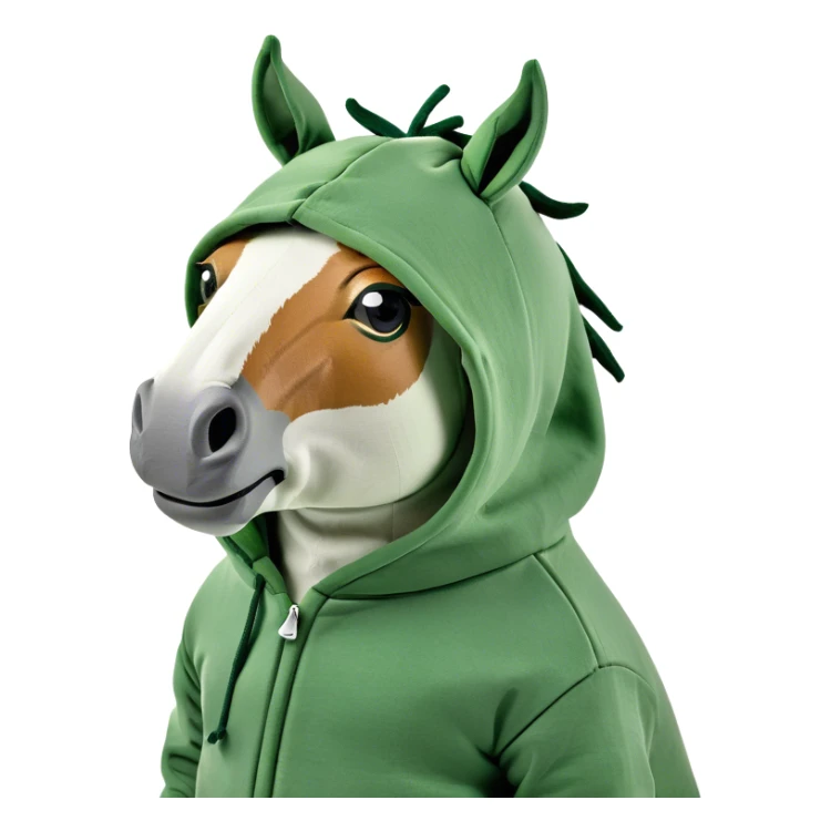 Horse with a hoodie sticker
