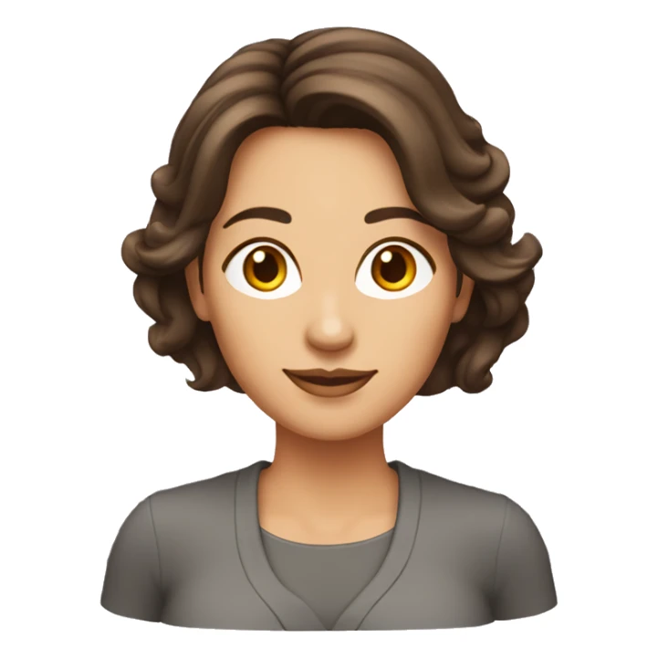 Femme 50 ans brune cheveux mi-long sticker