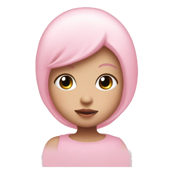 baby light pink heart no face with sparkles sticker