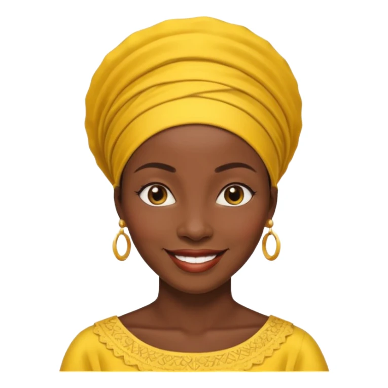 AFRICAN mother wearing gele, smiling sticker