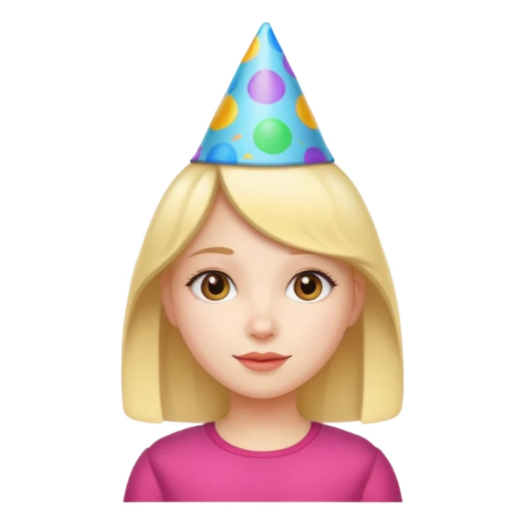 A cute girl who has a birthday sticker