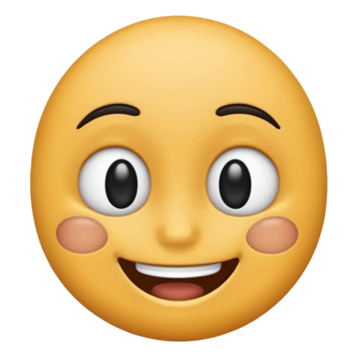 🥺emoji but with all black eyes and a smile sticker