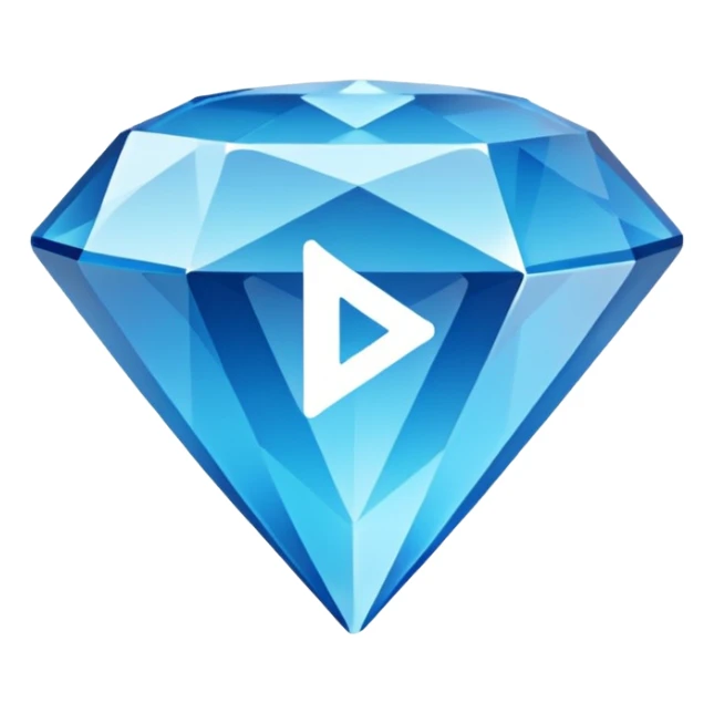 diamond video play button sticker