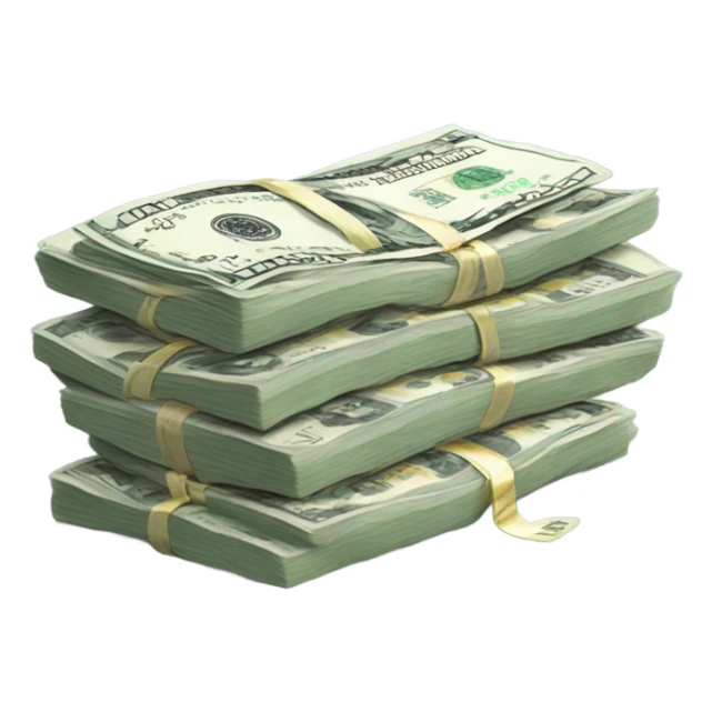 A massage table with a giant pile of cash on top  sticker