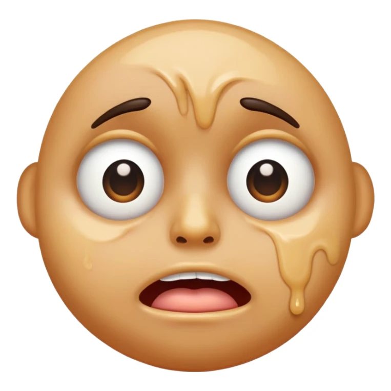 Emoji levant les yeux et bavants  sticker