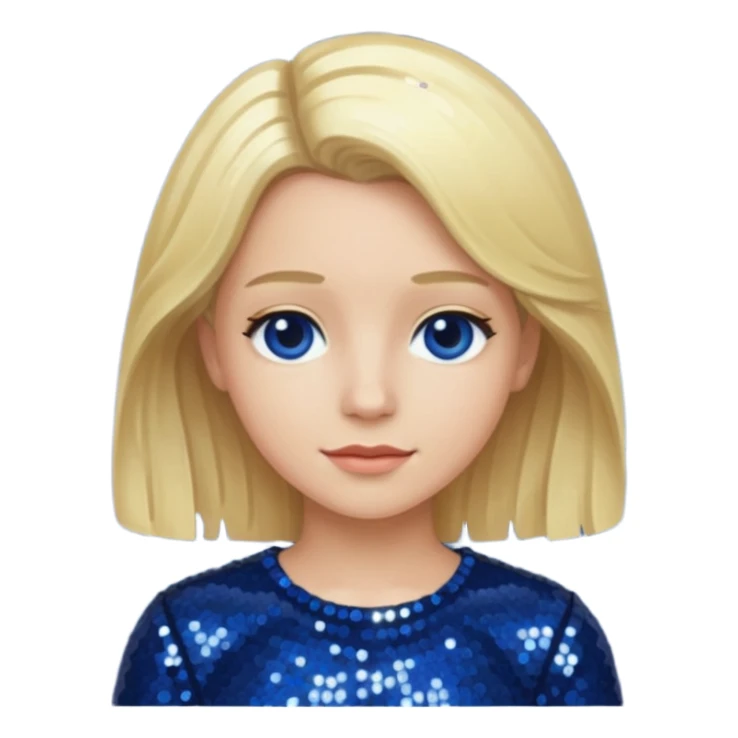 Cameron from Bratz with blonde hair and dark blue sequin outfit sticker